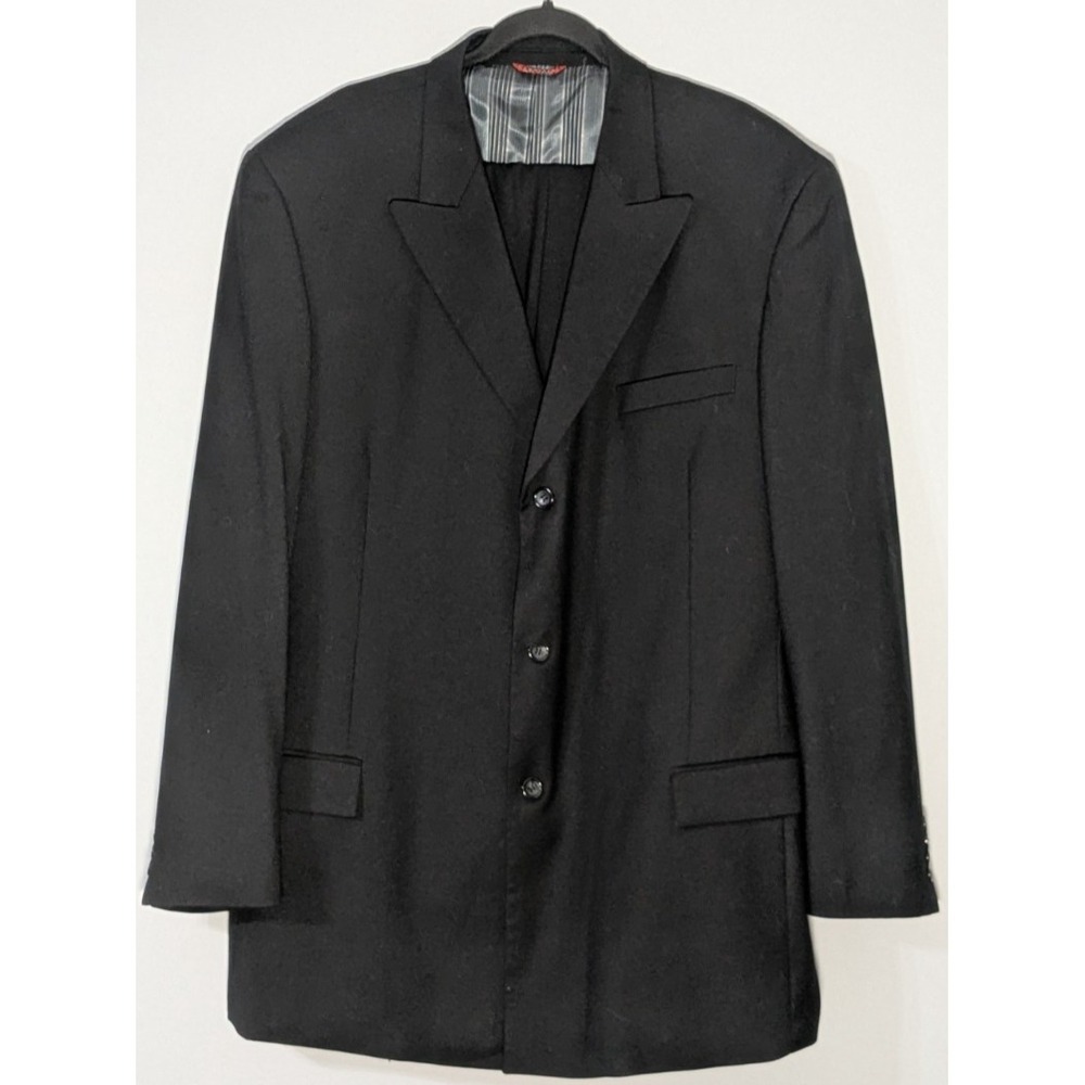 Caravelli Fusion Black 2 Piece Superior 150s Suit 46L 40 x 34 3 Button Ventless